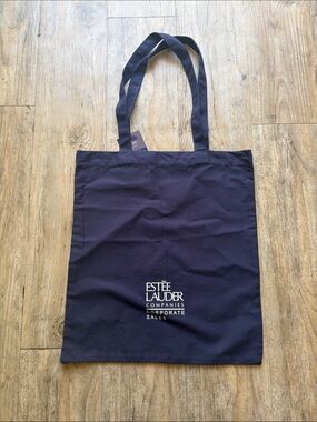 Estee Lauder Navy Canvas Duffel Tote Bag